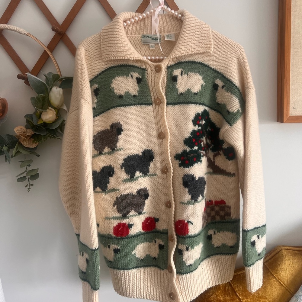 Vintage Hong Kong Wool Sheep Sweater